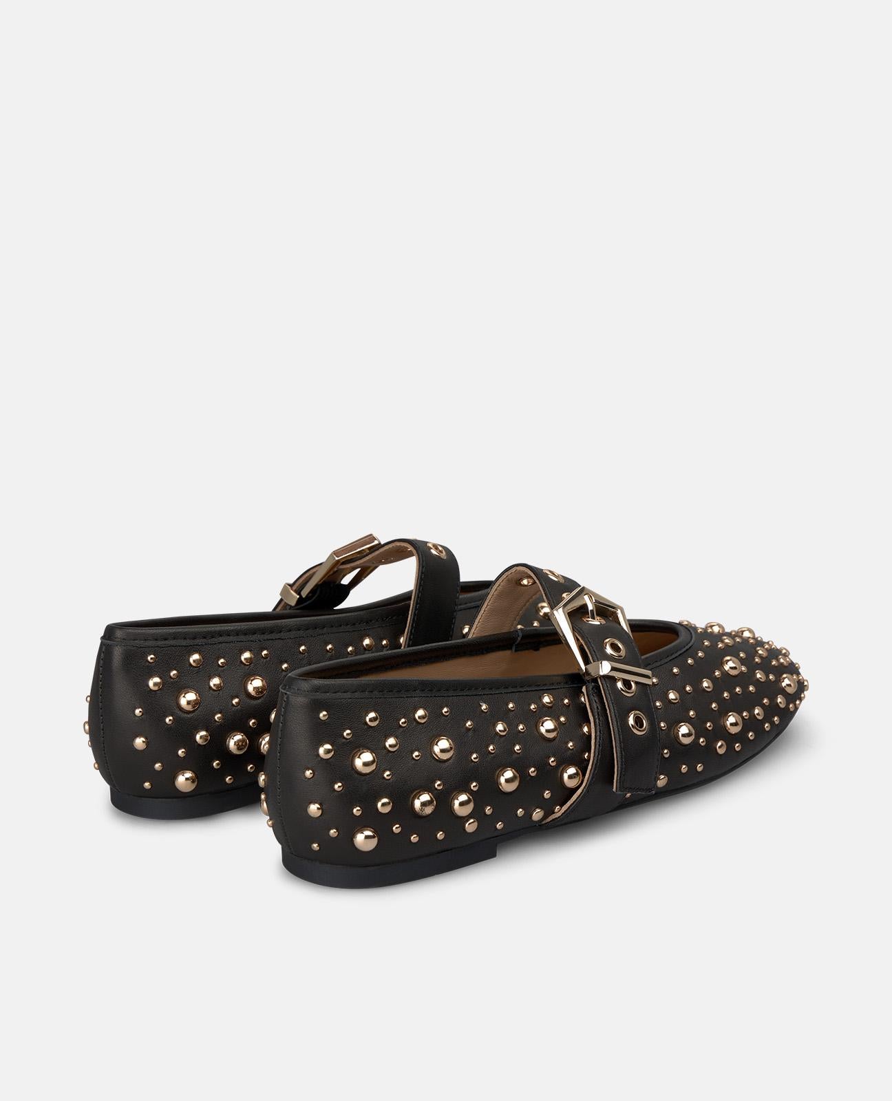 alma-en-pena-ballerinas-nappa-schwarz-nieten image 3