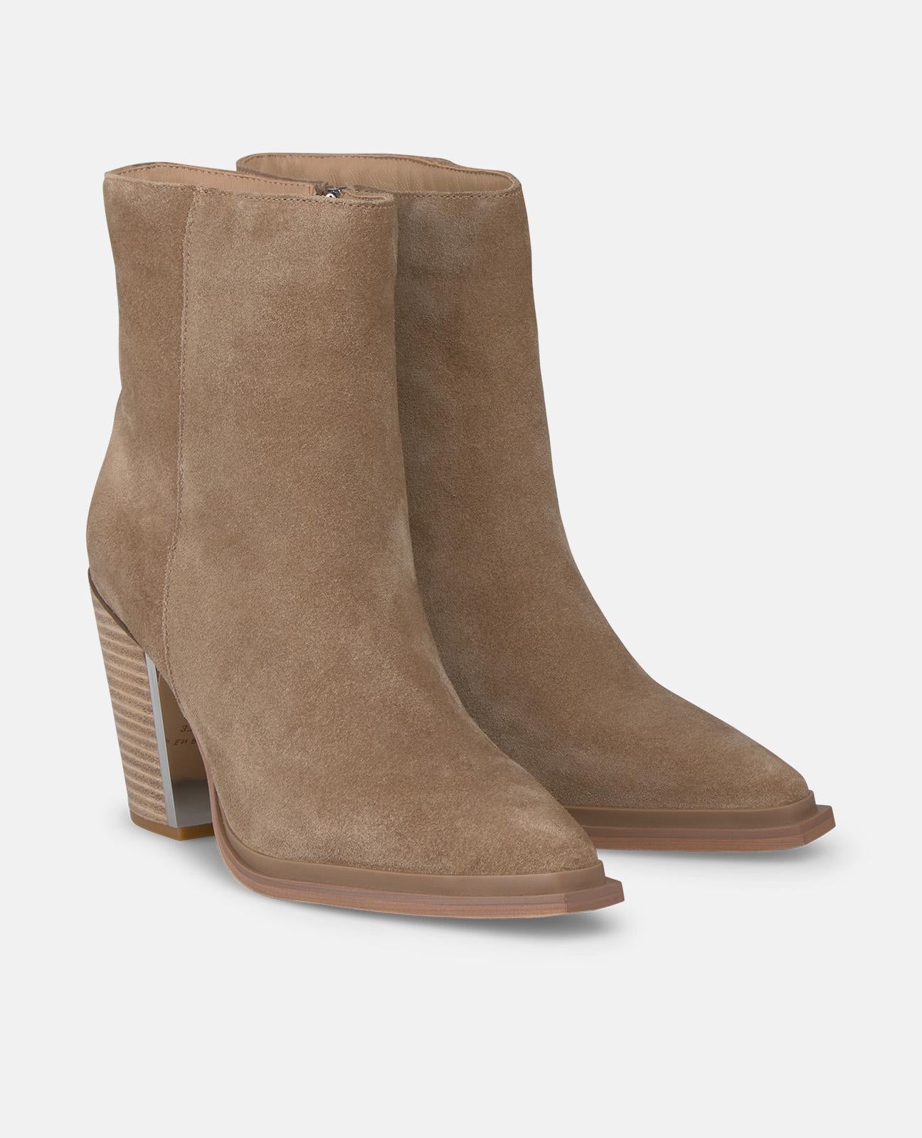 alma-en-pena-high-wide-heel-stiefelette-vison-9-5-cm-blockabsatz image 2