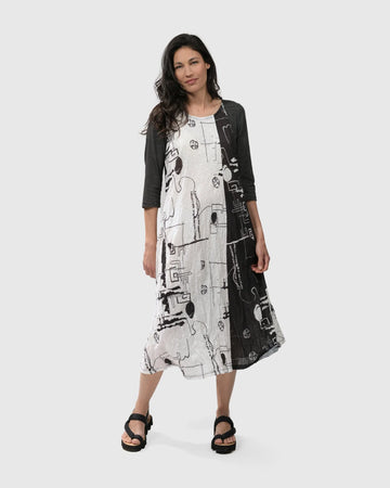 alembika-the-good-life-dress-script-damen-kleid-3-4-arm image 6
