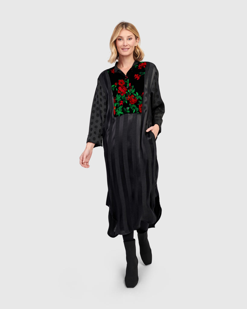 alembika-sonata-shirtdress-maxikleid-roses image 1