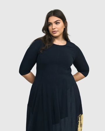 alembika-lexington-crew-cocoon-kleid-navy image 7