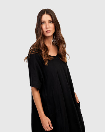 alembika-urban-copenhagen-relaxed-dress-black-cocoon-midikleid image 7
