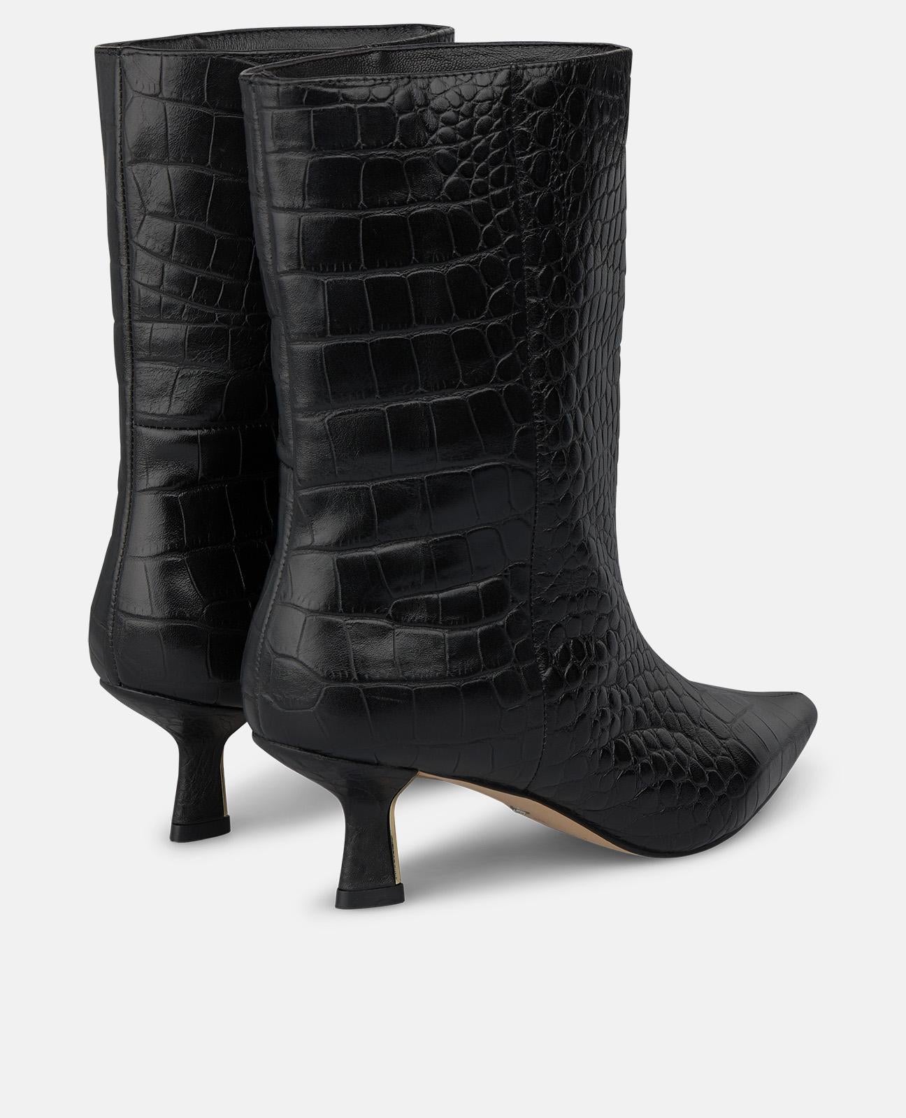 alma-en-pena-animal-print-damen-stiefelette-leder-schwarz-5-5-cm image 3