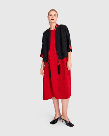 alembika-boudoir-jacket-black-jacquard-damen-jacke image 3