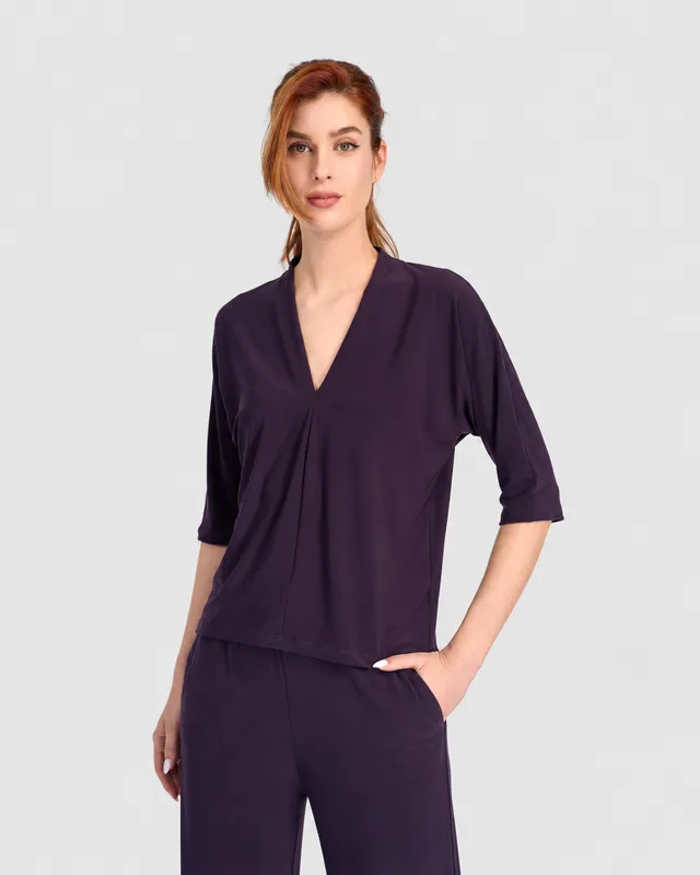 alembika-fluid-slinky-dolman-top-plum image 1