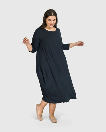 alembika-essential-relaxed-midi-kleid-ocean-damen-jersey-kleid image 2