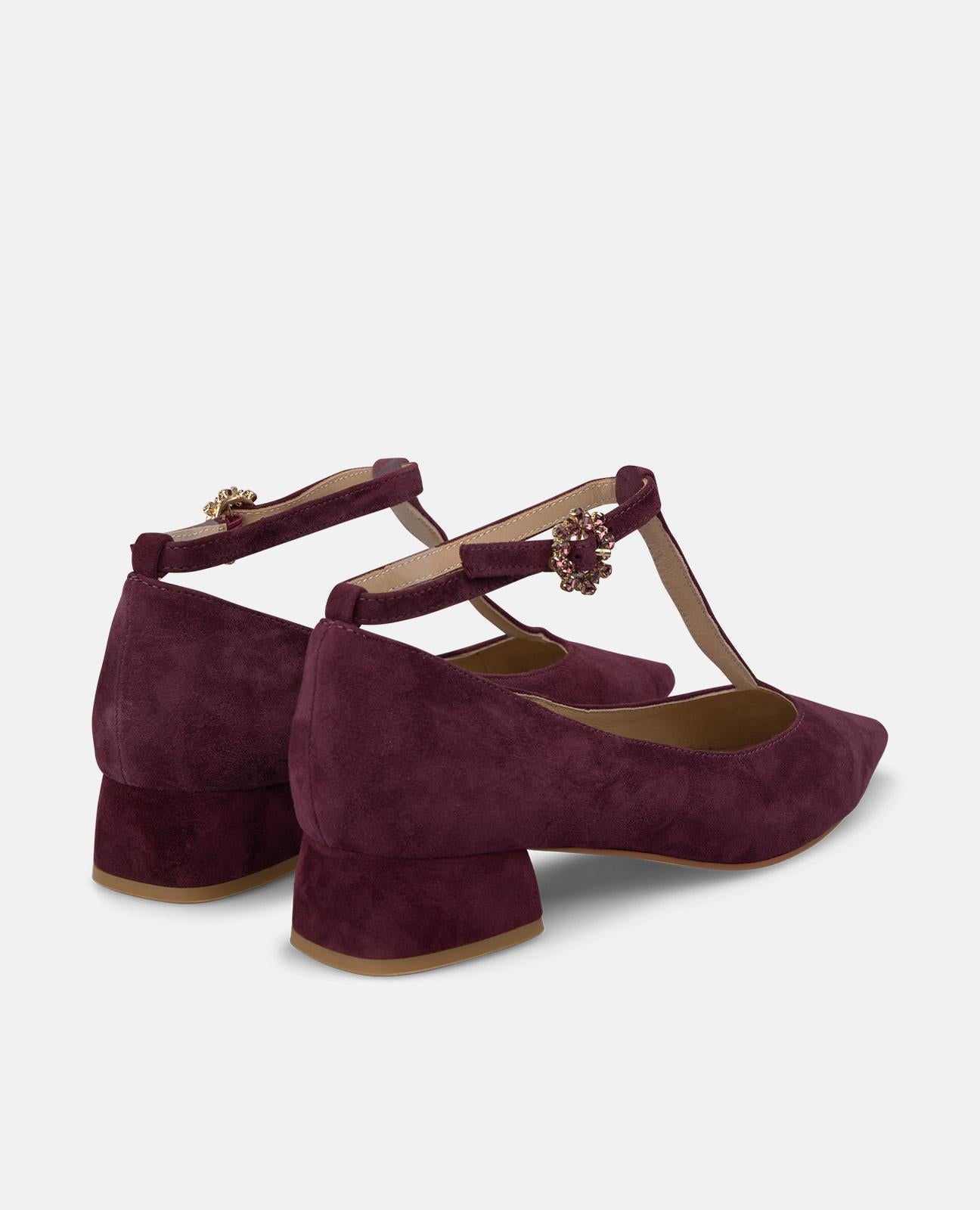 alma-en-pena-lack-pumps-bordeaux-mit-schnalle-3-5-cm image 3