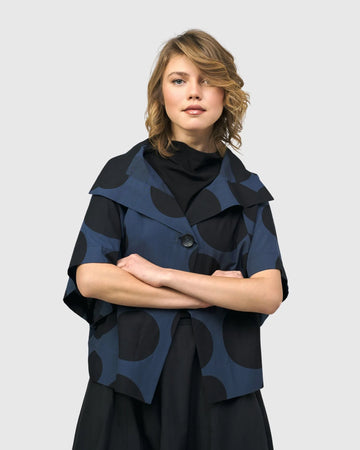 alembika-urban-bossa-cape-jacke-navy-baumwolle image 3