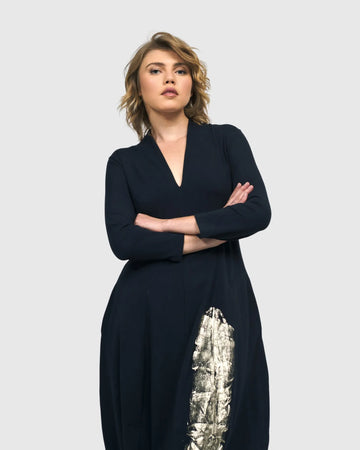 alembika-laurel-cocoon-kleid-navy image 5