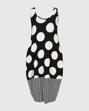 alembika-minnie-rmelloses-midi-kleid-mono-punkte image 3