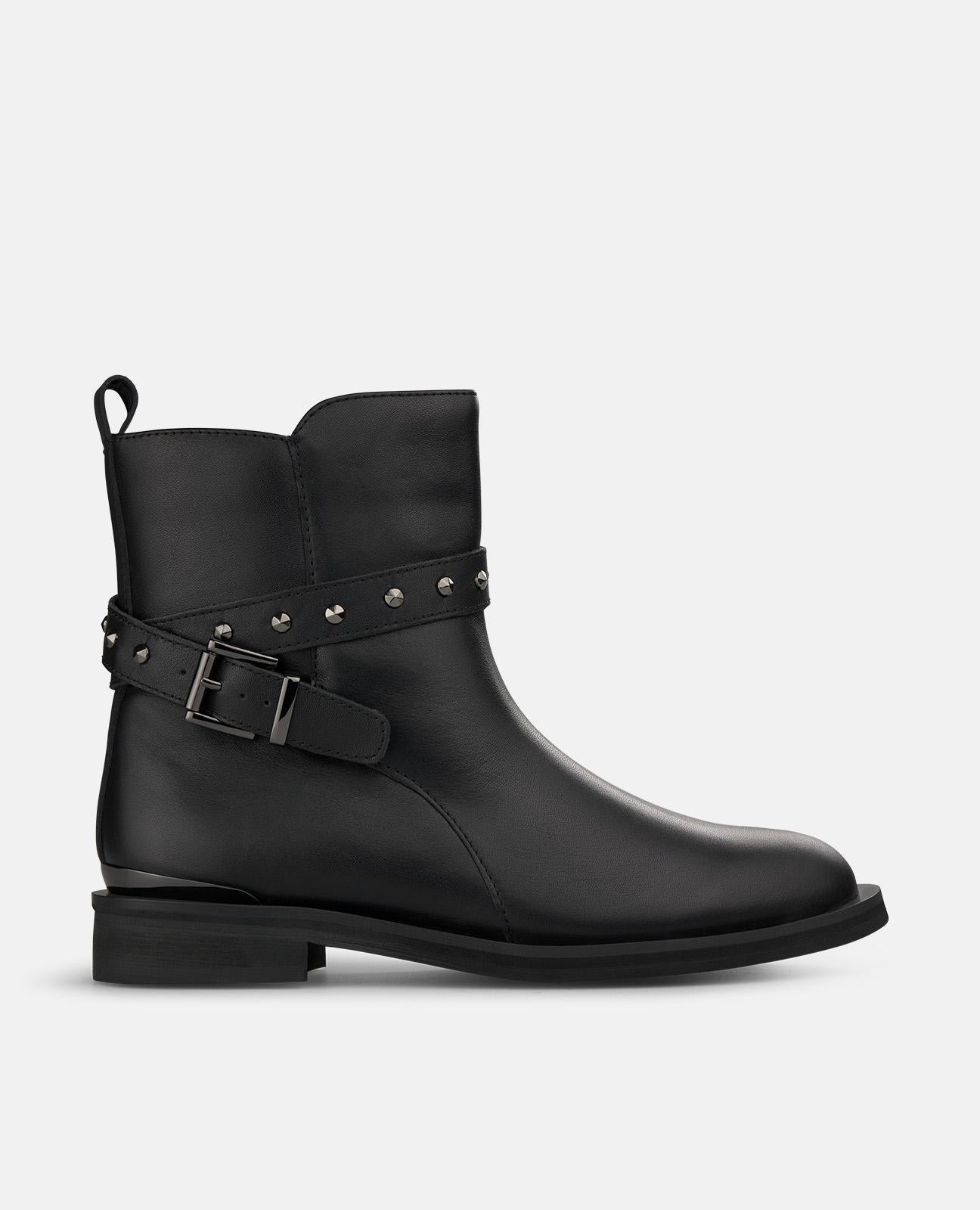 alma-en-pena-flache-stiefelette-mit-nieten-schwarz image 1