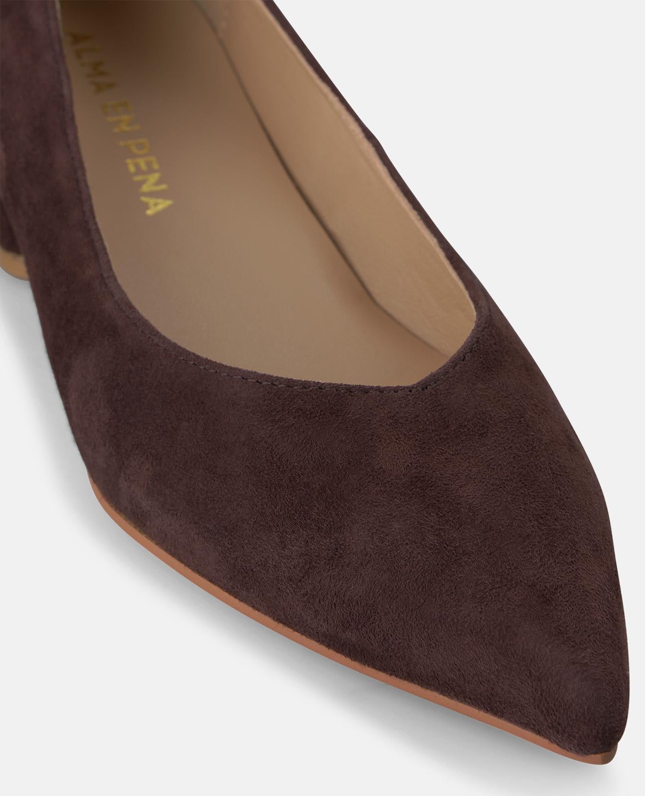 alma-en-pena-leder-spangen-ballerinas-mit-3-5-cm-blockabsatz-in-braun image 4