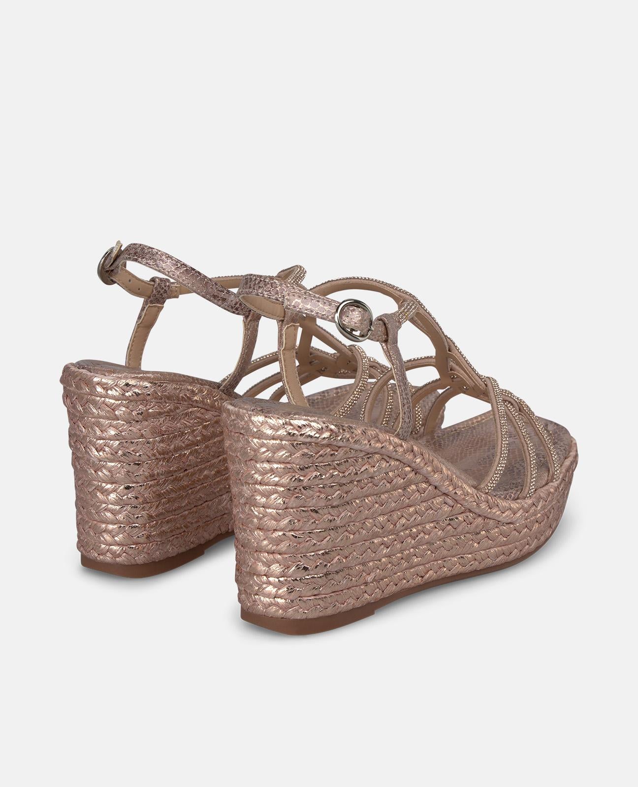 alma-en-pena-keilsandalen-mit-geflochtenen-riemen-rosa-9-cm-keilabsatz image 3