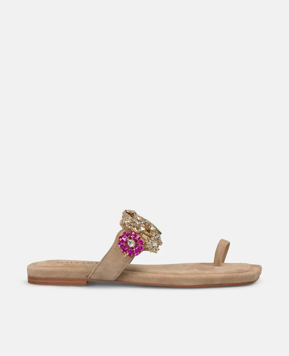 alma-en-pena-toe-sandal-ornament-flachsandale-strass-arena-1-cm image 1