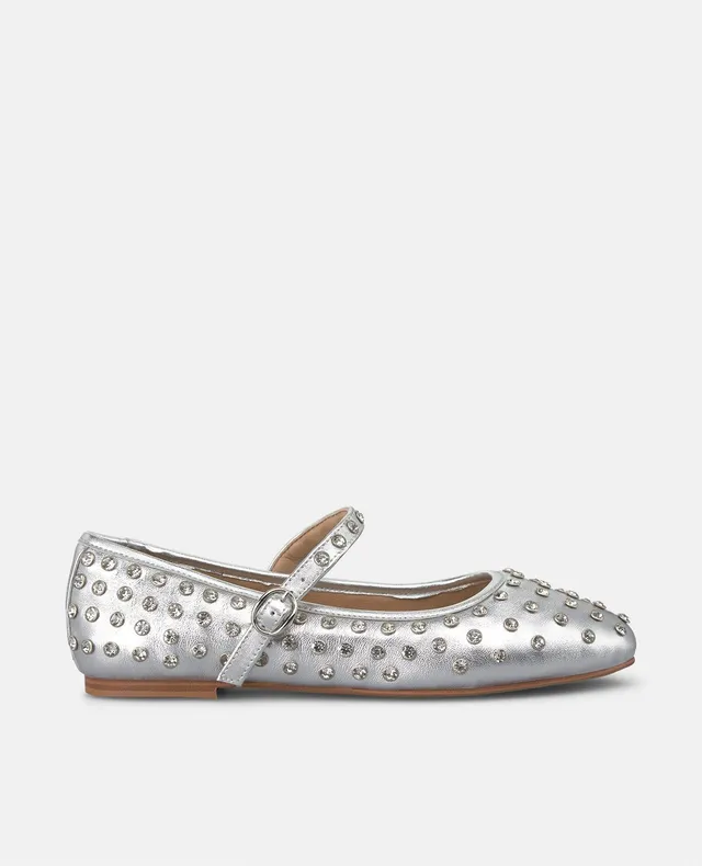 alma-en-pena-ballerina-studs-flache-ballerinas-silber-mit-nieten-0-5-cm image 1
