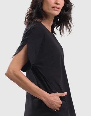 alembika-tulip-cocoon-midi-kleid-bars image 3