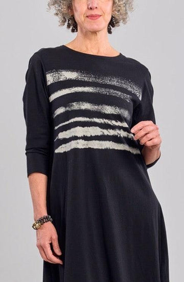 alembika-chalk-stripe-midi-dress-black-baumwoll-midikleid image 5