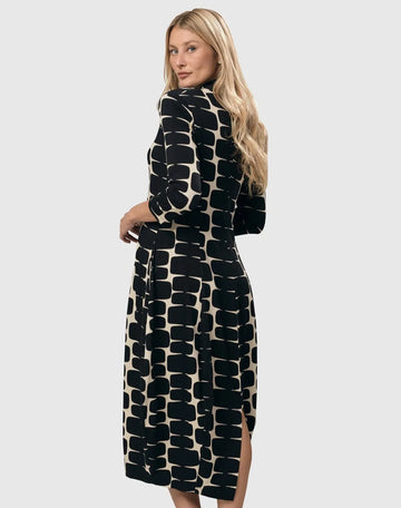 alembika-amalfi-7rd517c-cocoon-midikleid-schwarz-elfenbein image 6