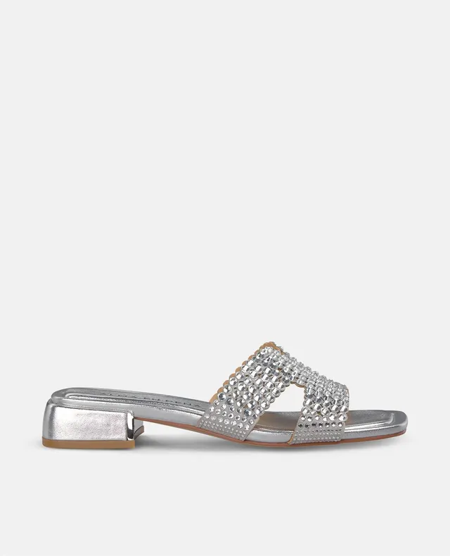 alma-en-pena-flat-jewel-sandal-flache-sandale-silber-mit-strassband image 1