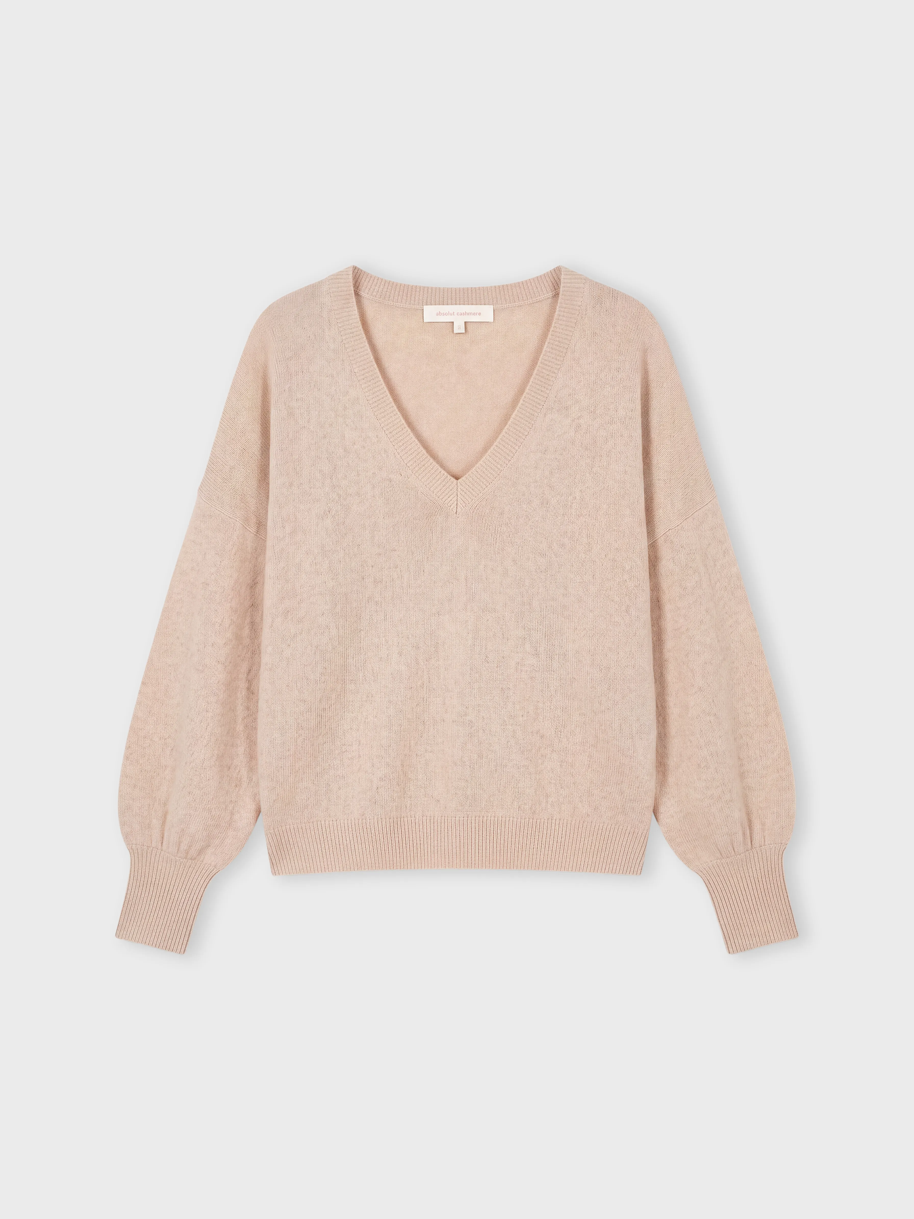 absolut-romane-damen-kaschmirpullover-v-ausschnitt-poncho-beige image 1