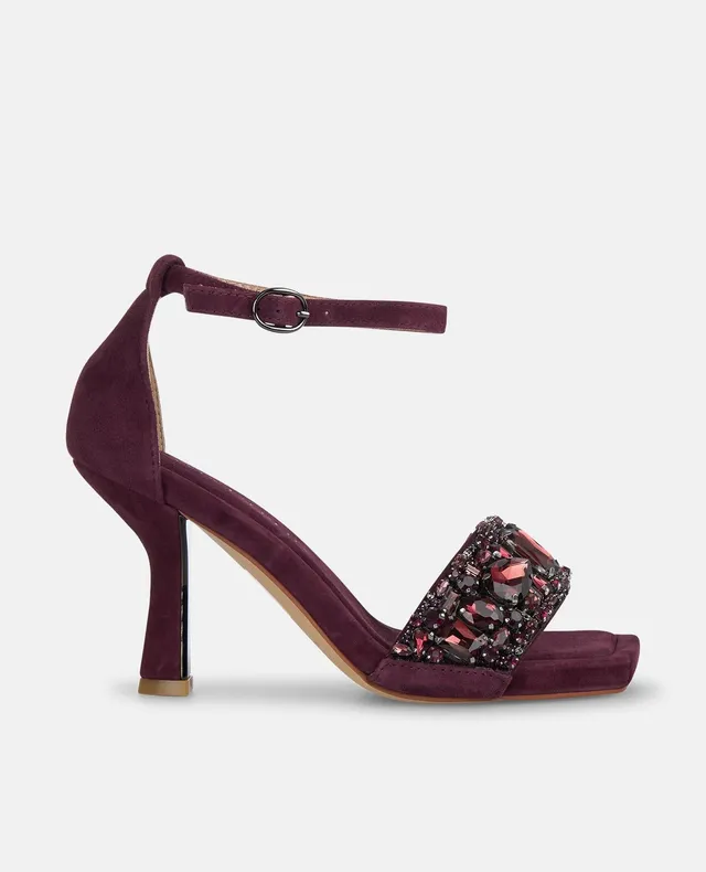 alma-en-pena-sandalen-mit-juwel-absatz-und-strass-bordeaux-9-cm image 1