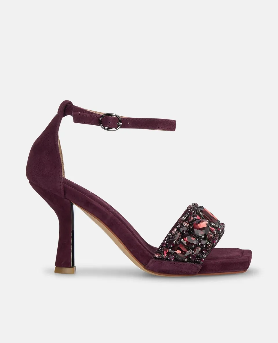 alma-en-pena-sandalen-mit-juwel-absatz-und-strass-bordeaux-9-cm image 1
