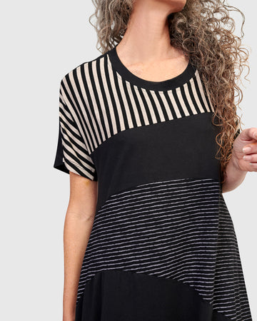 alembika-urban-santa-fe-t-shirt-kleid-stripes-maxi image 2