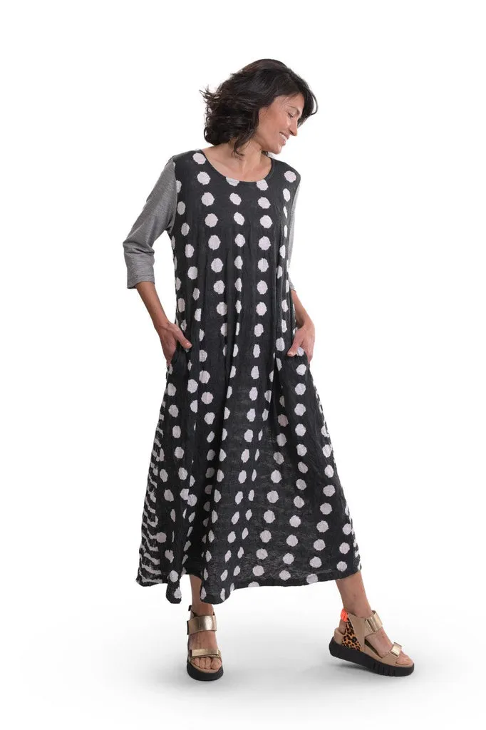 alembika-duet-crinkle-maxi-damenkleid-charcoal image 1