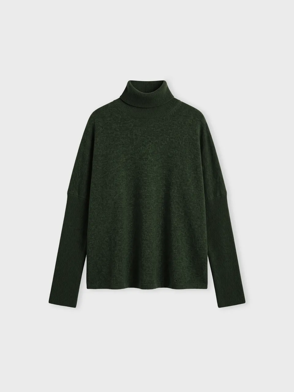 absolut-clara-pullover-poncho-aus-kaschmir-f-r-damen-rollkragen-dunkel-artischoc image 1