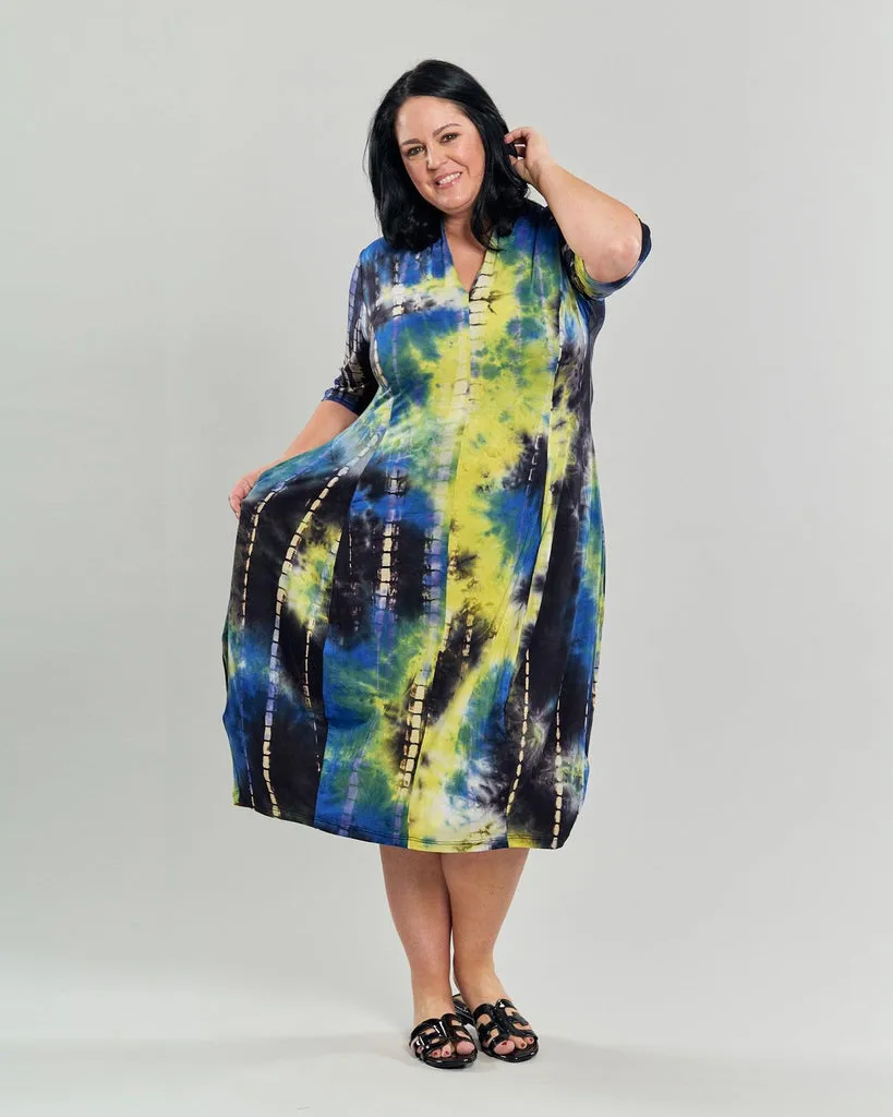 alembika-carla-cocoon-midi-kleid-tie-dye image 1