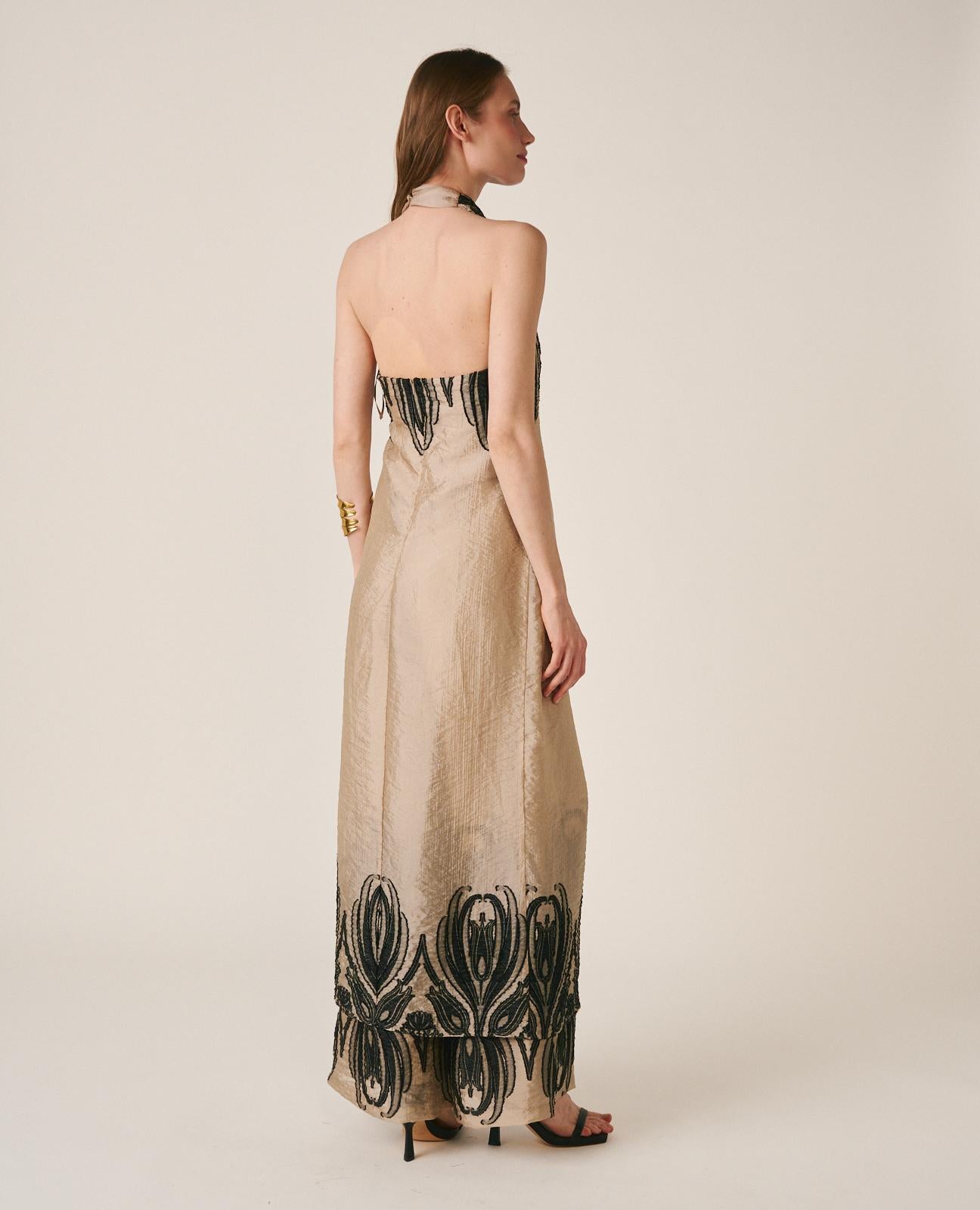 alma-en-pena-long-asymmetrical-top-rmelloses-neckholder-top-mit-arabesken-print image 7