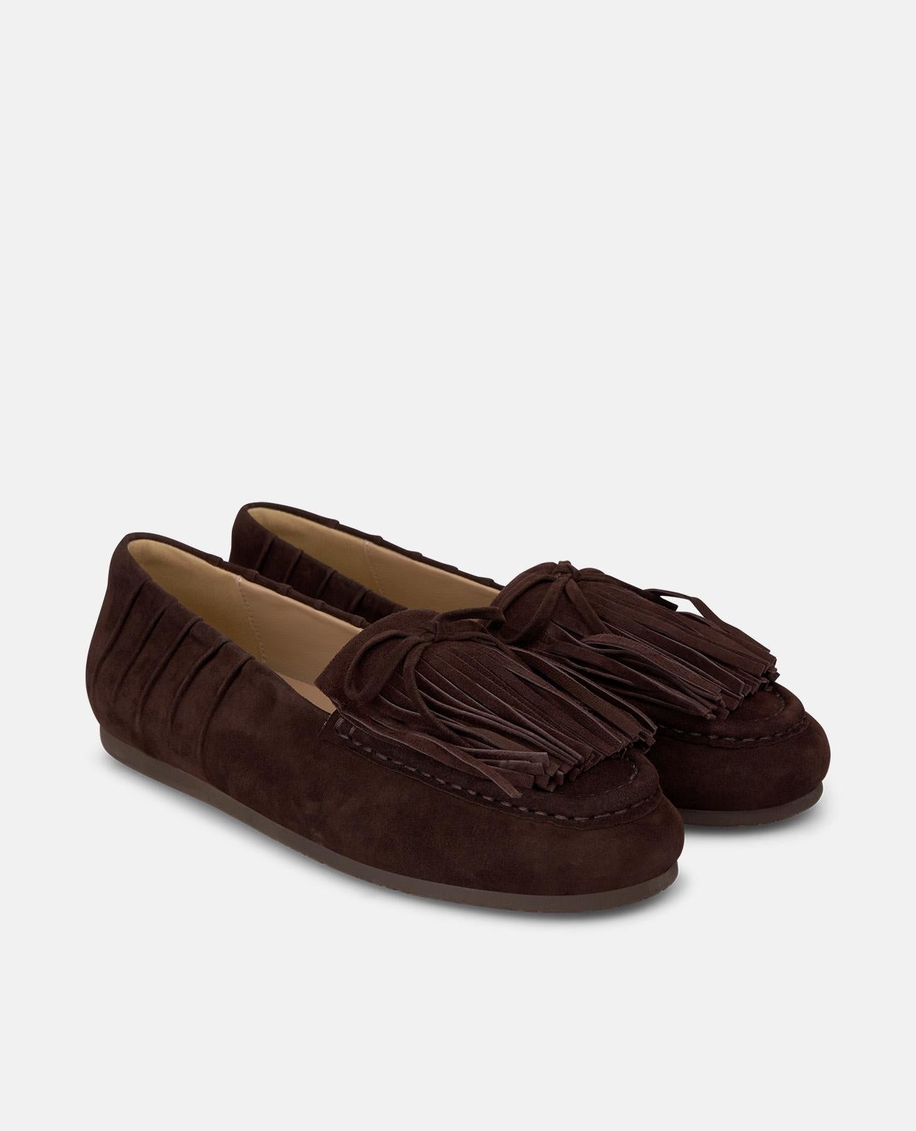 alma-en-pena-suede-loafer-mit-fransen-braun image 2