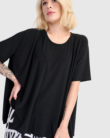 alembika-essential-trapeze-pullover-tee-black-damen-a-linie-shirt image 3