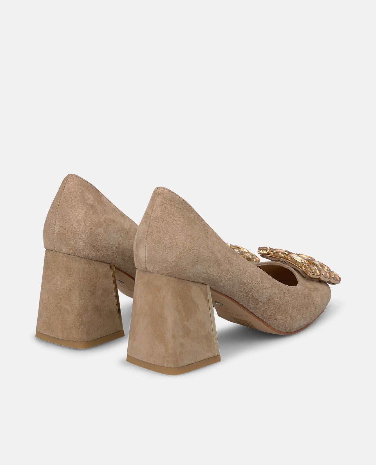 alma-en-pena-wildleder-pumps-arena-mit-schmuck-schnalle-7-cm image 3