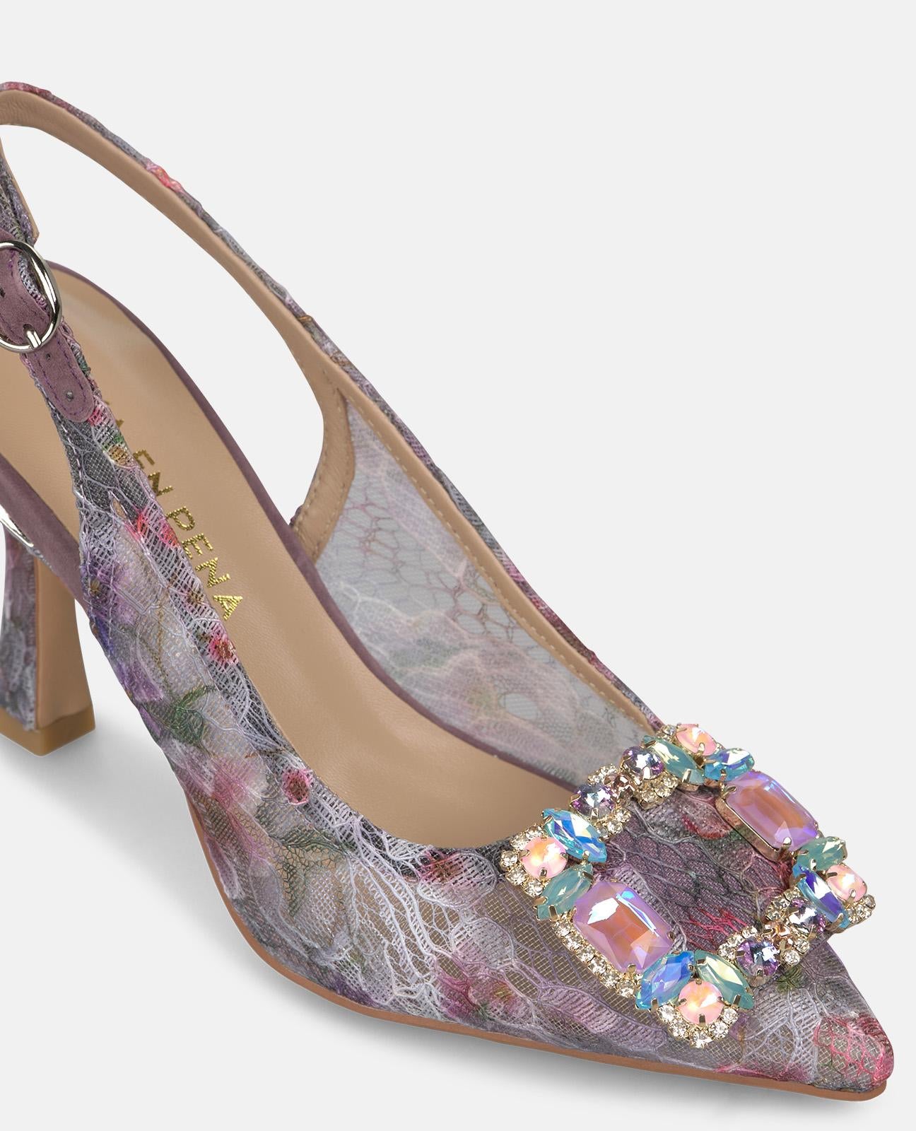 alma-en-pena-high-heel-pumps-mit-schmuck-schnalle-in-violett-9-cm image 4