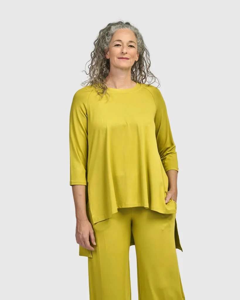 alembika-essential-hi-lo-top-lime-tunika-oberteil image 1