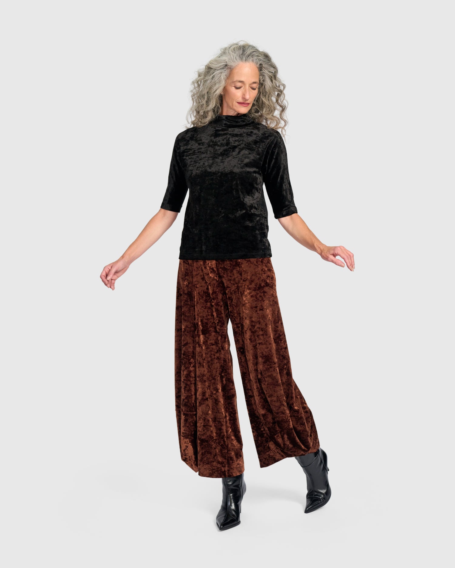 alembika-crushed-velvet-punto-hose-maple image 2