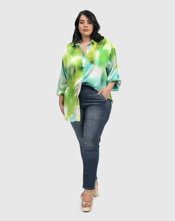 alembika-watercolor-oversized-bluse-azure-button-down image 6