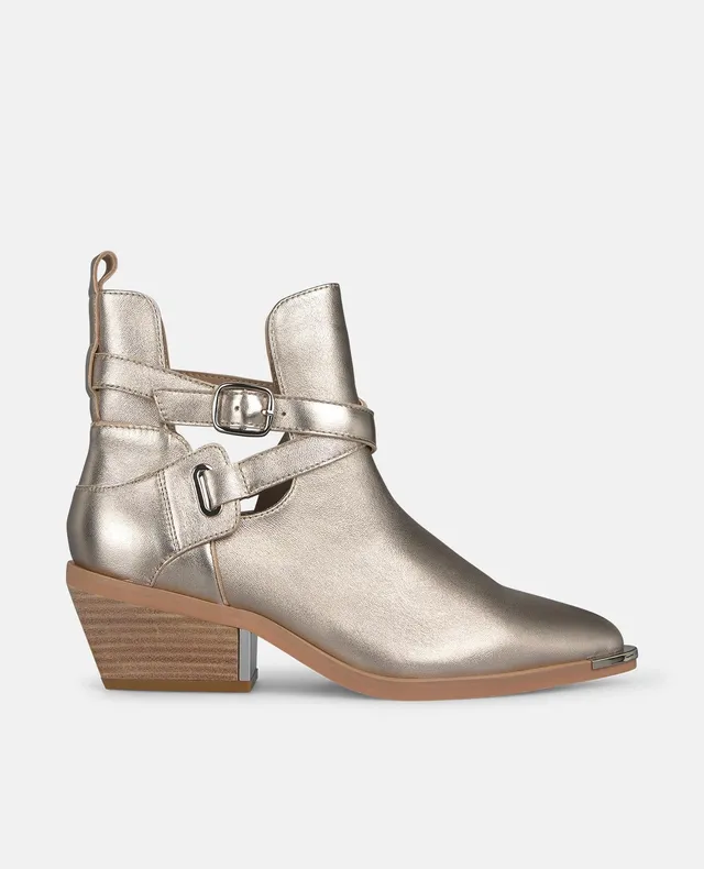 alma-en-pena-riemen-stiefelette-bronze-metallic-5-cm-blockabsatz image 1