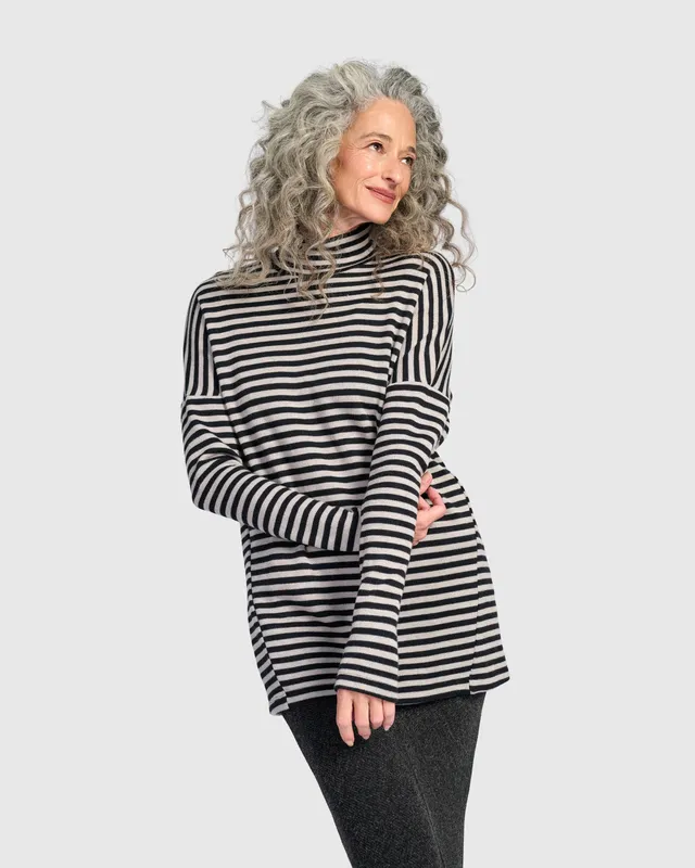 alembika-urban-kusk-turtleneck-tunika-black-cloud-stripe image 1