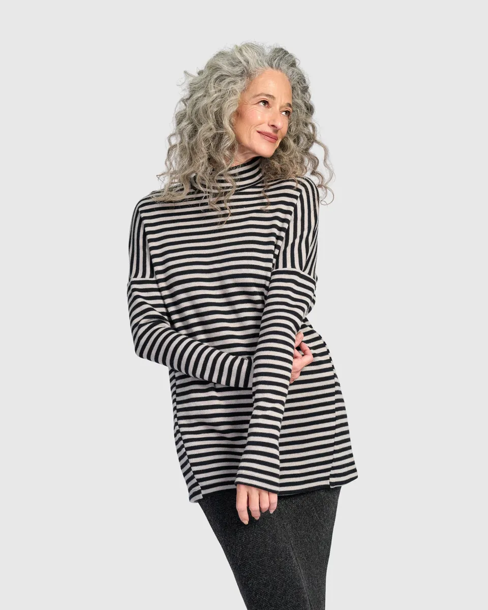 alembika-urban-kusk-turtleneck-tunika-black-cloud-stripe image 1