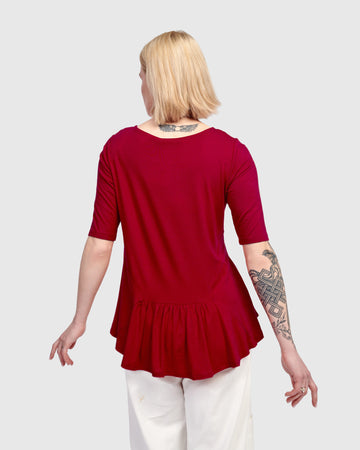 alembika-addison-flouncy-t-shirt-bordeaux image 6