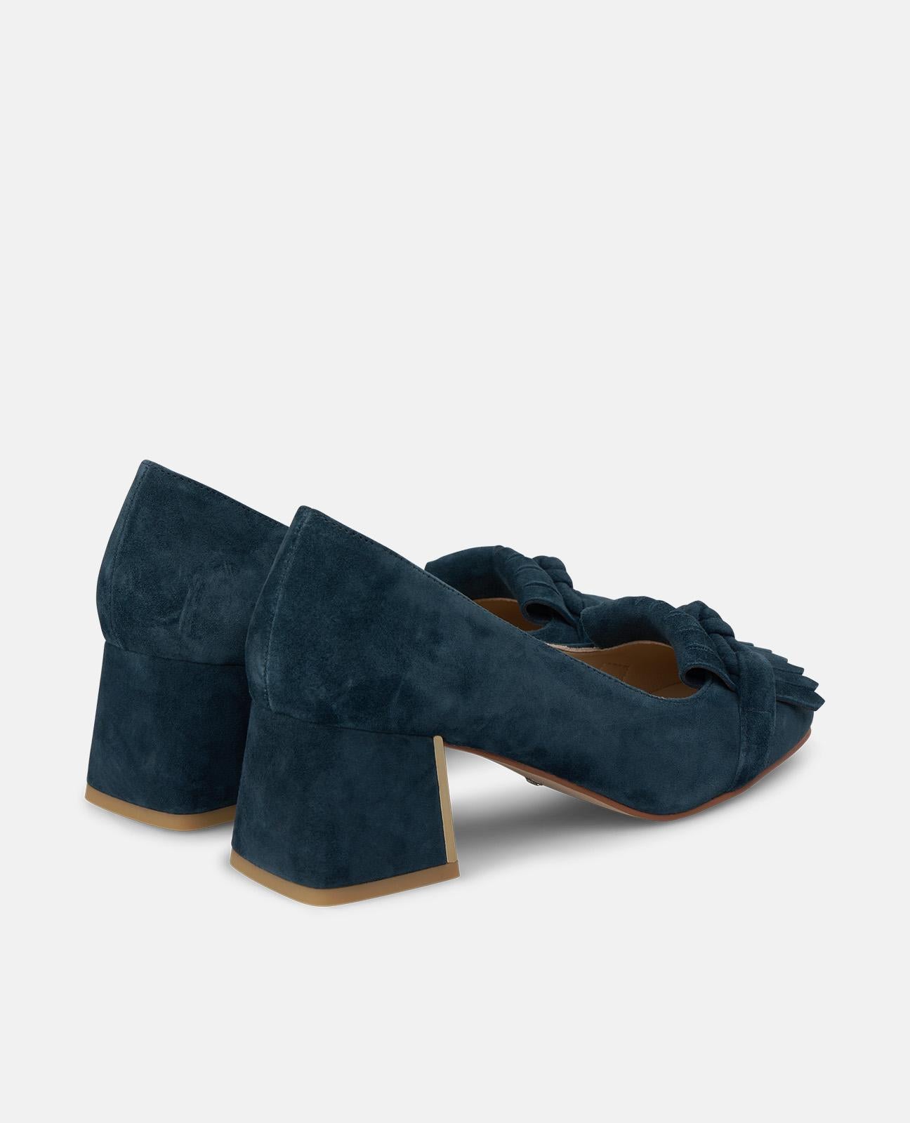alma-en-pena-wildleder-pumps-mit-fransen-5-5-cm-blau image 3