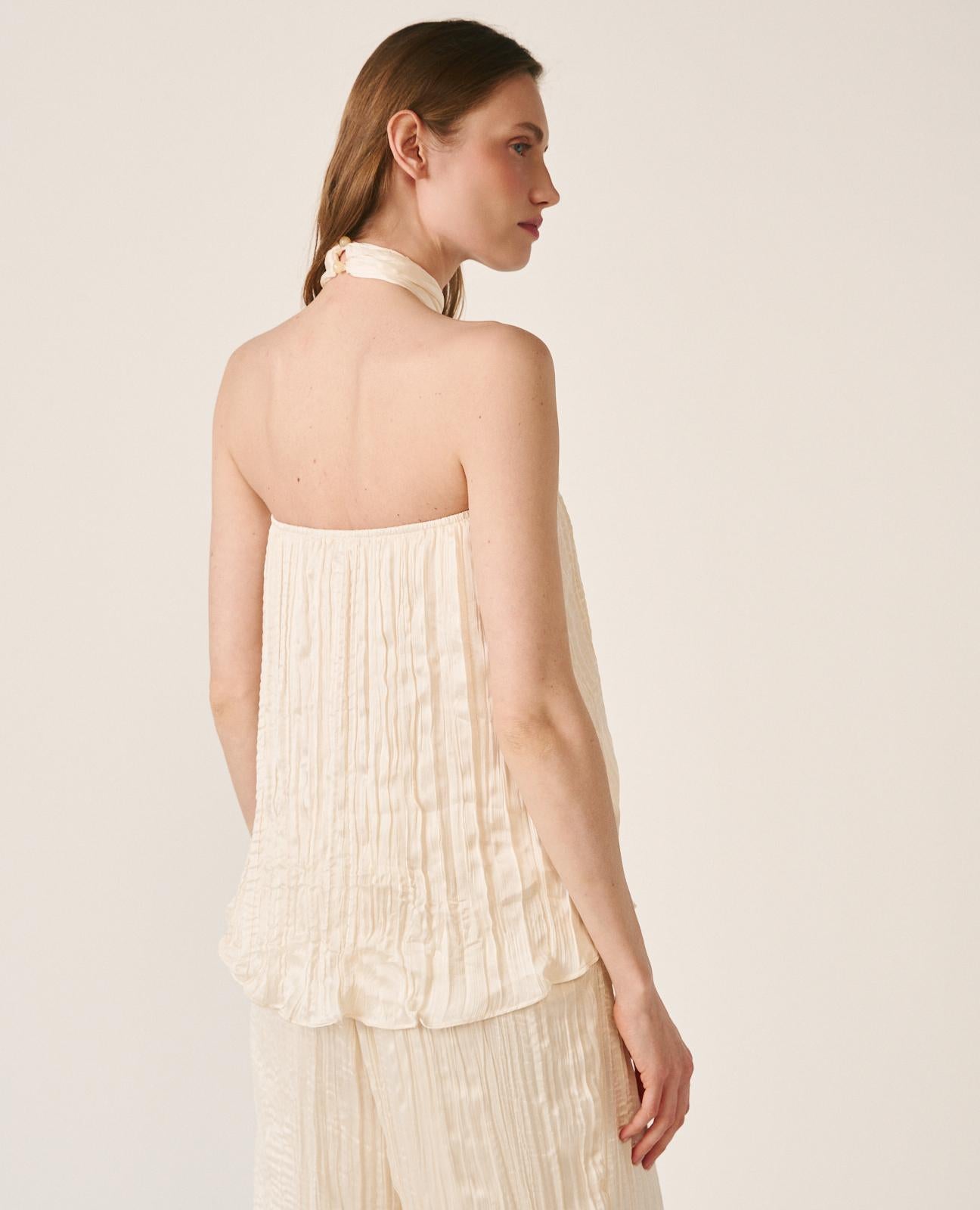 alma-en-pena-metal-brooch-blouse-satin-top-wei-neckholder image 8