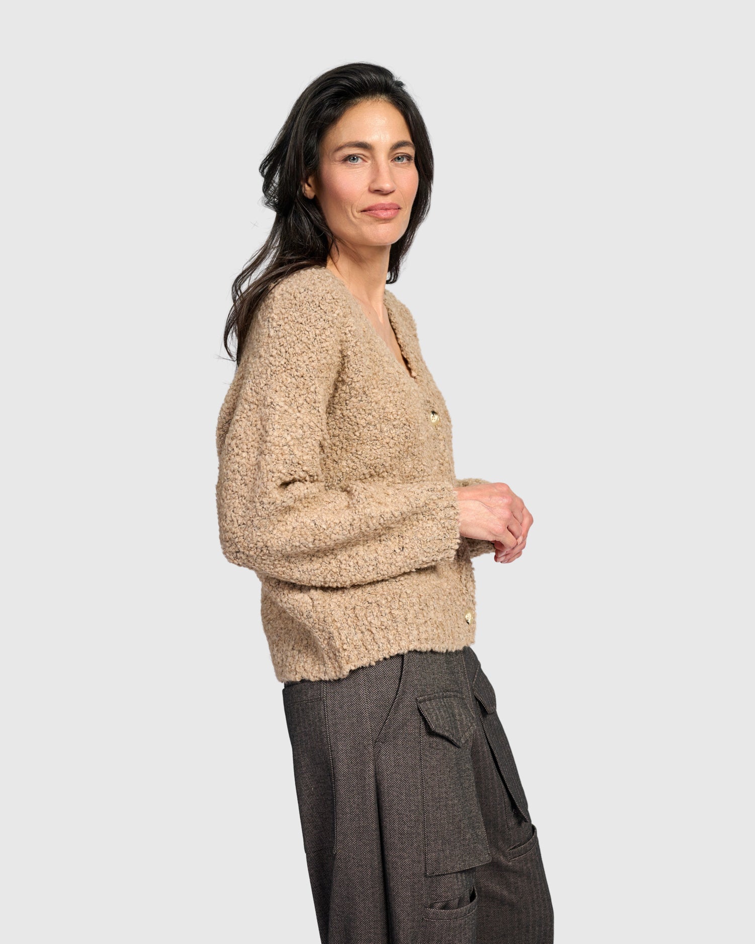 alembika-teddy-boucle-cardigan-as951s-strickjacke-in-sand image 4