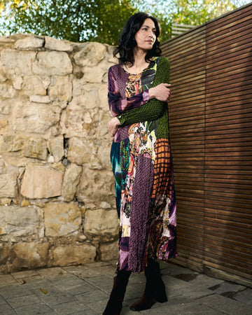 alembika-rosette-midi-dress-ad500m-paisley-patchwork-kleid image 2