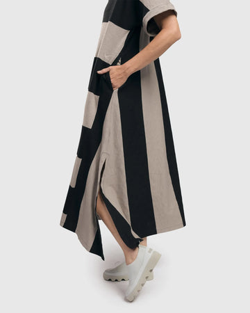 alembika-urban-marci-rugby-stripe-maxi-dress-ash-black image 4