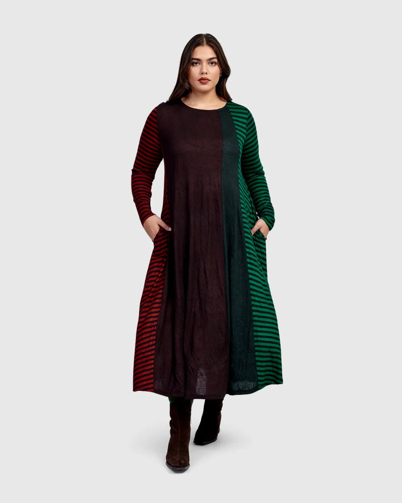 alembika-blackcurrant-maxi-kleid-stripes-streifen-maxikleid image 1