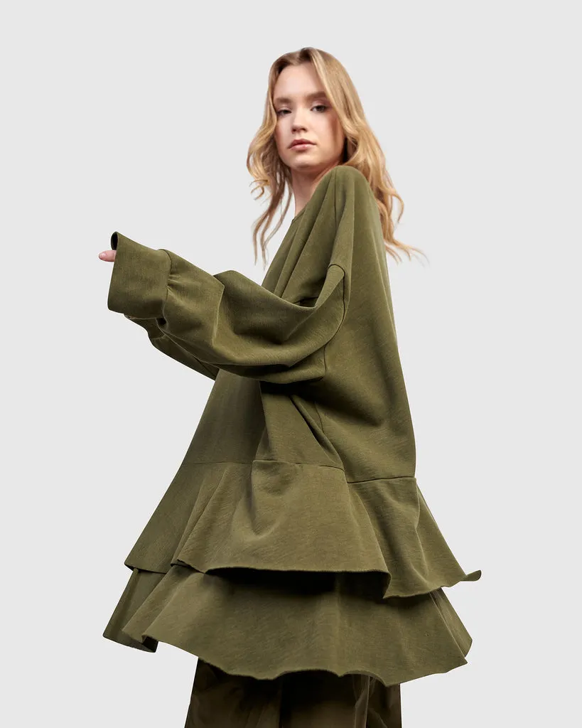 alembika-urban-sahara-oversize-top-olive image 1