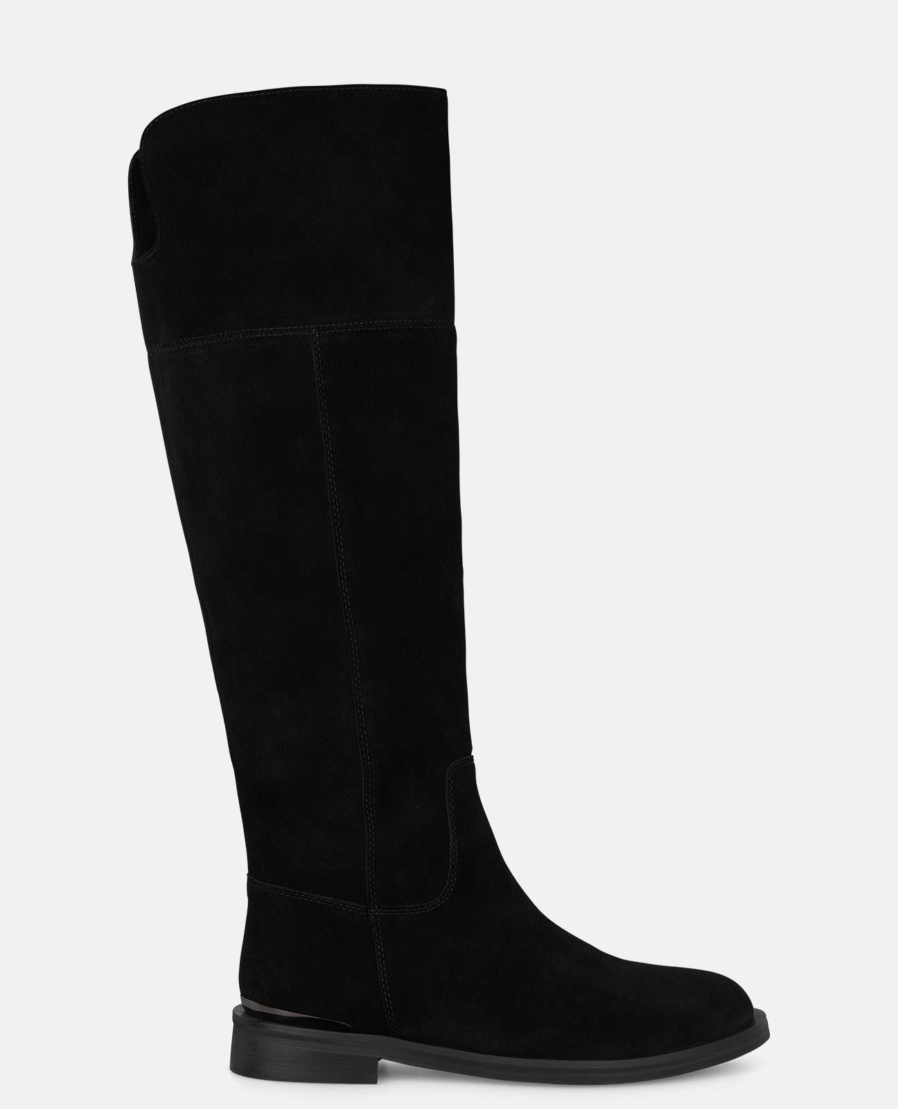 alma-en-pena-flat-suede-stiefel-schwarz-3-cm-absatz image 1